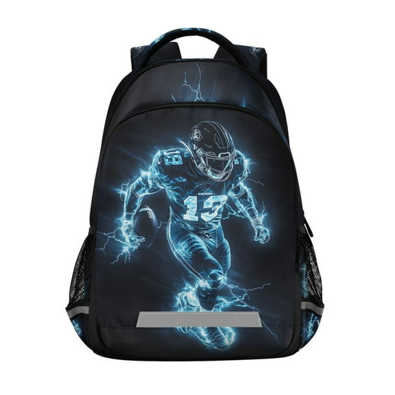 ALAZA Cool Football Player Backpack Elementary School Bag Bookbag Travel Rucksack