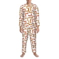 thumbnail image 3 of Fotbe Dachshund Dog Pijama de Hombre con Estampado de Manga Larga, Conjunto de 2 Piezas, Ropa de Dormir Suave y Cómoda con Bolsillos-Small, 3 of 7