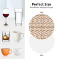 thumbnail image 6 of Lsque Train1 Pattern 4" Drink Coasters Set of 4, PVC Leather Absorbent Coasters, Table Coaster Set Decorative Coffee Cup Coasters Housewarming Gift -Round Shape, 6 of 6