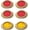 Tan Body, variant on 6 Military Vehicle Reflectors- 4 Red Lens, 2 Amber Lens + Tan Body