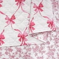 thumbnail image 2 of Modern Heirloom Abigail Bow Pink 3-Piece Quilt Set, Full/Queen, All Ages, 2 of 6
