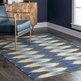 thumbnail image 6 of Lr Home Coastal Waves Blue & Cream 5 Feet x 7 Feet Indoor Area Rug, 6 of 8