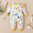 thumbnail image 2 of Sinhoon Baby Boy Girl Jumpsuit Infant Newborn Cartoon Dinosaur Long Sleeve One Piece Romper, 2 of 6