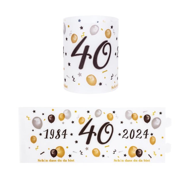 CMrtew - Paquete de 3 pantallas para velas de los deseos, portavelas de té con texto en inglés "Happy Birthday", de plástico blanco a granel con patrón de globos, decoraciones de mesa para fiestas de
