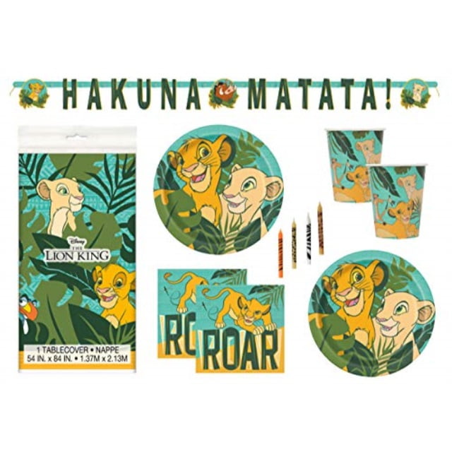 the lion king theme birthday party supplies set serves 16 tablecover