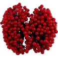 thumbnail image 1 of Artificial Red Berries,250 Wire Stems With 500 Pcs Christmas Holly Berry, 1 of 5