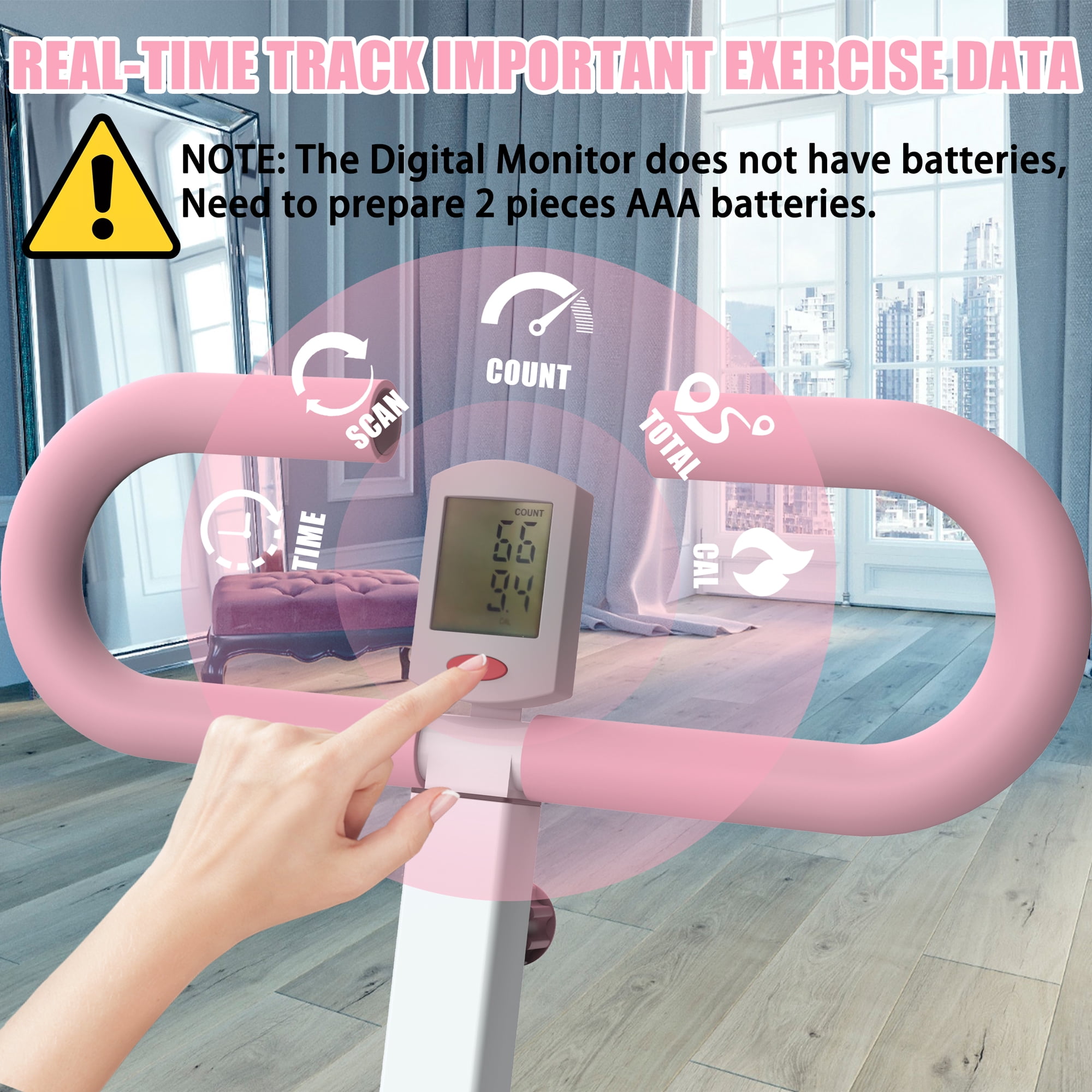 Zateety Squat Machine for Home, Assist Trainer for Glutes Workout Foldable with Resistance Bands, for Botty Glutes Butt Thighs, Ab Back/Leg Press Hip Thrust for Home Gym Fitness-Pink