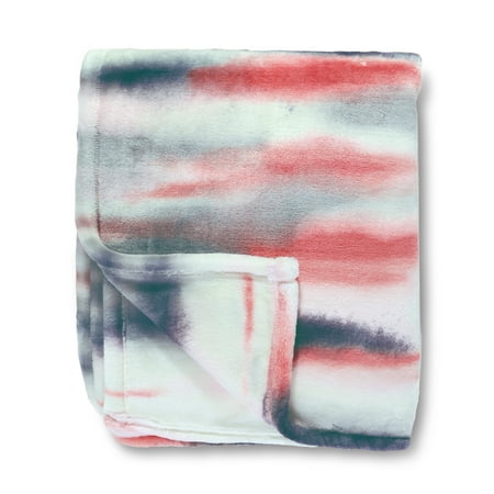 Better Homes & Gardens Ultra Soft Velvet Plush Printed Oversized Throw, Watercolor
