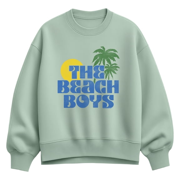 The Beach Boys - Sun Palms Women's Oversized Fleece Crew Sweatshirt