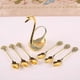 thumbnail image 2 of 6 Pieces Coffee Spoons With Swan Holder Teaspoons Dessert Spoons, Swan Shape Spoons Set, Coffee Spoons Gold Vintage With Stand Swan Bottom Cutlery Set, 2 of 5