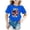 Blue-a, variant on Girls Graphic T-Shirt Short Sleeve Letter Print Soccer Ball Crew Neck Tee for Toddler Kids Red-d,6-7 Years