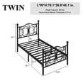 thumbnail image 4 of EBERY Twin Size Metal Bed Frame with Butterfly Pattern Design Headboard & Footboard, Black, 4 of 9