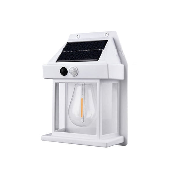 Luzes Solares Al Aire Libre Tres Modos de Iluminación para Luces de Pared Solares Al Aire Libre, Sensores de Movimiento de Salida Y Puesta Del Sol, Luces de Pared Externas Led, Porche, Luz Blanca Cáli