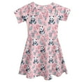 thumbnail image 5 of Yuyamidu Panda A Line Princess Dress for Girls Casual School Dance Outfits Pink Short Sleeve Round Neck Dress Toddler Holiday Twirly Skater Dress for Kids Size 7-8, 5 of 6
