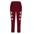 thumbnail image 3 of Hurxie Women's Halloween Spooky Season Print Graphic Leggings Cute Skinny Leg Pants, 3 of 4