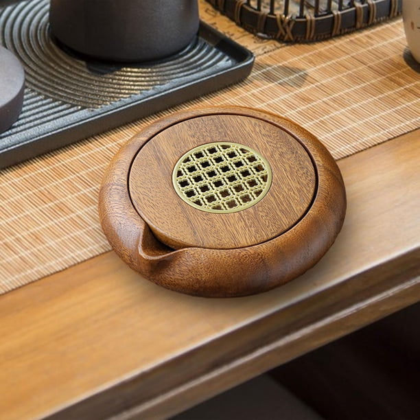 Gongfu-bandeja para servir té, caja pequeña y versátil decorativa de madera maciza, mesa de oficina para el hogar, arena púrpura, artesanía decorativa Macarena bandeja de servir