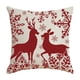 thumbnail image 2 of Fundas de Cojín Navideñas de 45X45 Cm con Estampado de Copos de Nieve y Ciervos En Rojo y Blanco. Fundas Decorativas para Cojines Decorativos Del Hogar, Sofá, Cama o Coche., 2 of 6