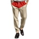 thumbnail image 2 of Puntoco Pantalones casuales de pierna recta con cordones elásticos y bolsillos de color block para hombre, 2 of 9