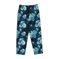 thumbnail image 4 of Goofa Ink Rose Printed Soft Pajama Pants for Women, Wide Leg Comfy Casual Lounge Yoga Pants-, 4 of 9