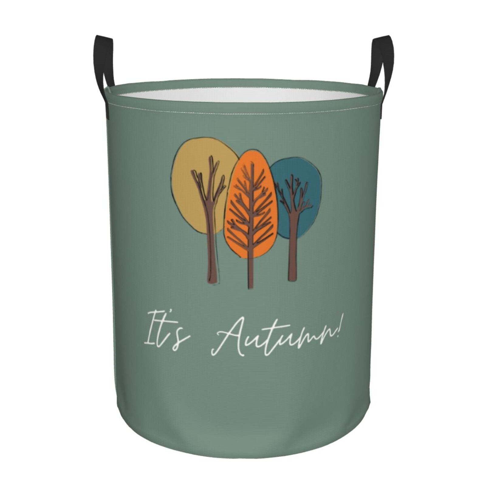 LNWH Laundry Basket, Autumn Minimalism Pattern Foldable Laundry Hamper With Handles Waterproof