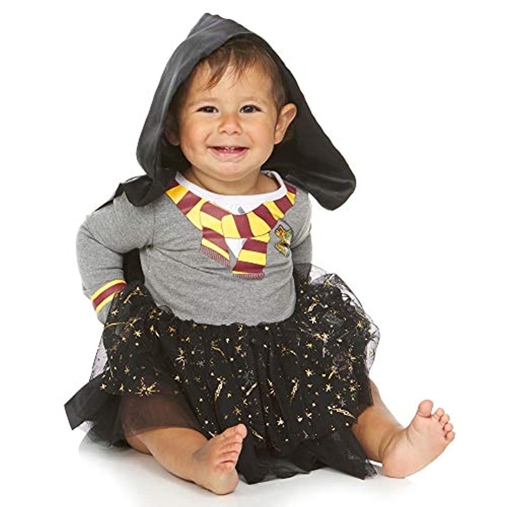 Harry Potter Girls’ Long Sleeve Halloween Costume Dress with Hooded