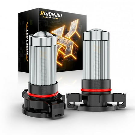 2x PSX24W 2504 Xenon White LED Fog Light Bulbs for 2010-2019 Jeep Wrangler JK JL