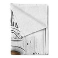 thumbnail image 2 of Saying Soft Flannel Fleece Throw Blanket, Espresso Design for Coffee Lovers Cup Caffeine Curvy Frame Motifs, Cozy Plush for Indoor and Outdoor Use, 50" x 60", Caramel Charcoal Grey, by Ambesonne, 2 of 5