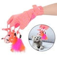 thumbnail image 1 of Cat Teaser Glove Faux Feather Cat Interactive Toy Cat Teaser Toy Cat Play Toy, 1 of 10