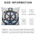 thumbnail image 5 of Nawypu Lake House Pillow Cover ,Nautical Rudder Anchor Ocean Adventure Cushion Cover for Car RV Camper Office,Navigation Theme Navy Blue Print Pillowcase Outdoor Pillow Cover for Kids Adults, 5 of 5