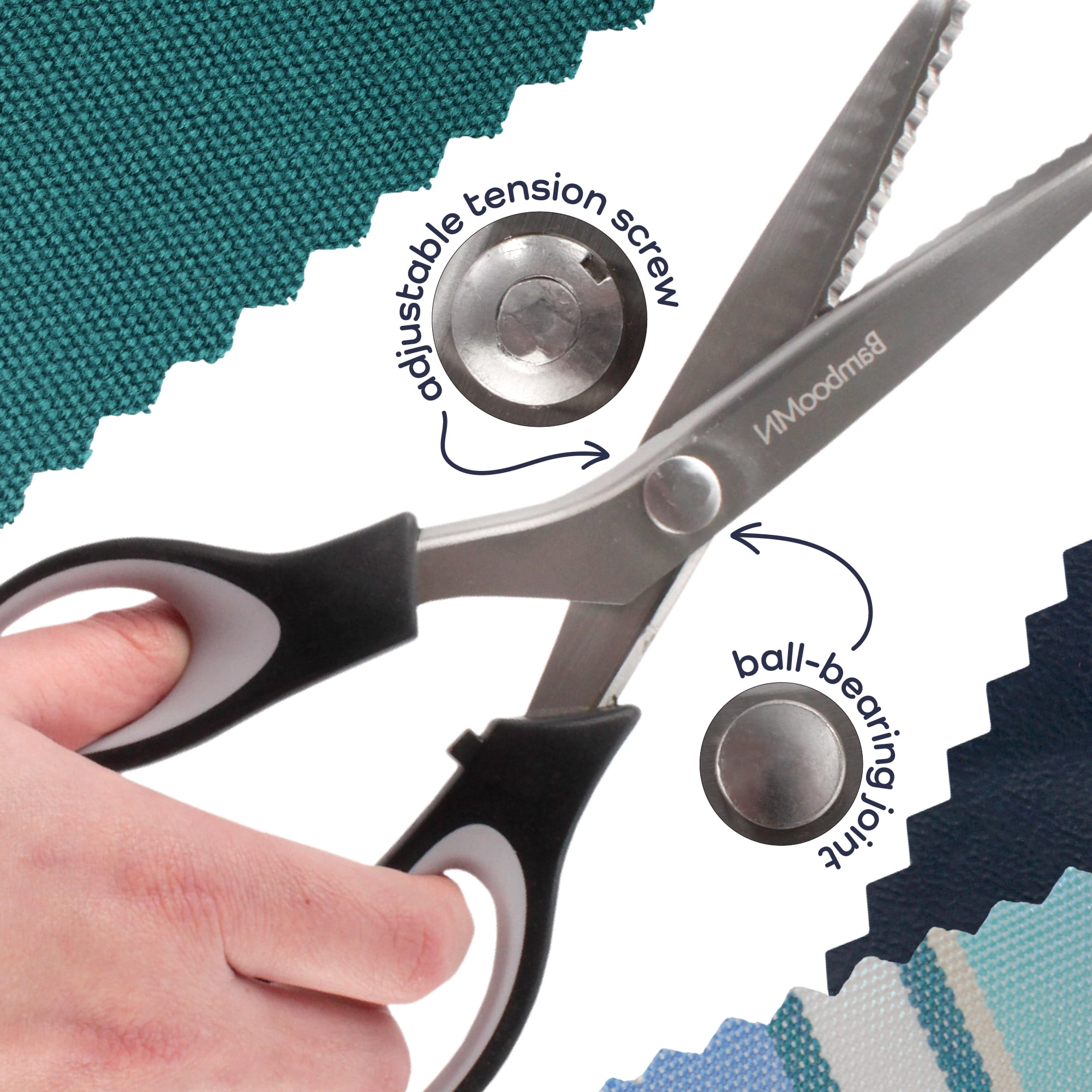 JubileeYarn Professional Grade Pinking Shears - 9.5" Serrated Stainless Steel - Purple - 3 Units