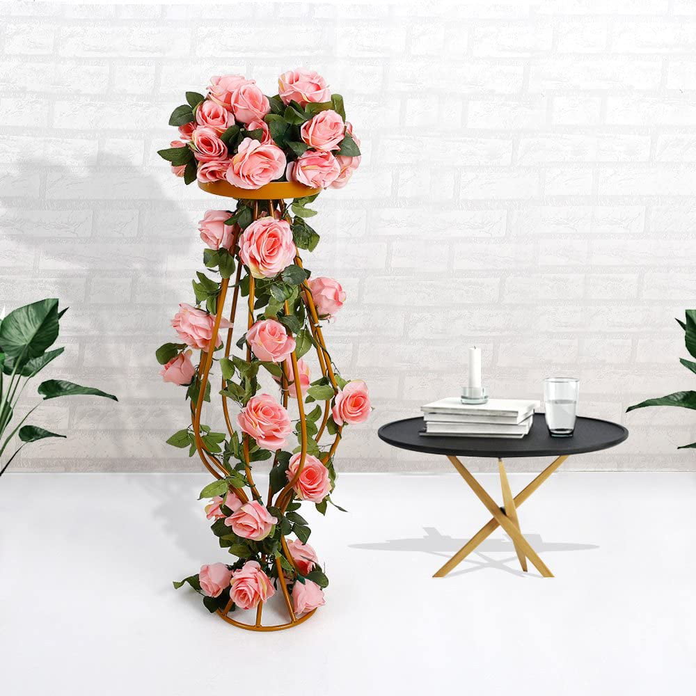 Dropship 2pcs Fake Rose Vine Flowers Garland Plant Artificial Flower Wall Hanging  Flower Rattan Fake Plant Leaf Wedding Home Garden Decor to Sell Online at a  Lower Price