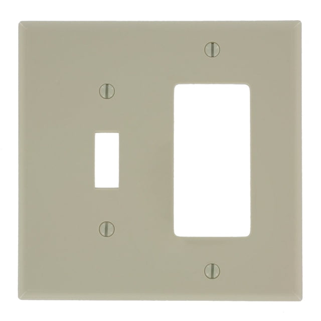 Placa de pared Leviton PJ126-I IV WP 2G 1TGL 1DECO MIDWAY NYLON
