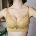 thumbnail image 3 of Bigersell Women's T-Shirt Bra Ladies Comfortable Breathable No Underwire Lace Push-Up Adjustment Lift Bra Woman Underwear Regular Size Push-Up T-Shirt Bra, Style 3860, Yellow 38B, 3 of 9