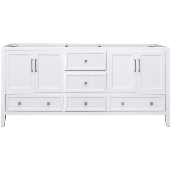 Avanity Everette-V72-Wt Everette 72" Double Free Standing Vanity Cabinet Only - White