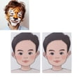 thumbnail image 1 of Face Painting Practice Boards, A4 Size Simulated Skin Texture Face Paint Template Easy Clean 2PCS  for Club for Beginners, 1 of 7
