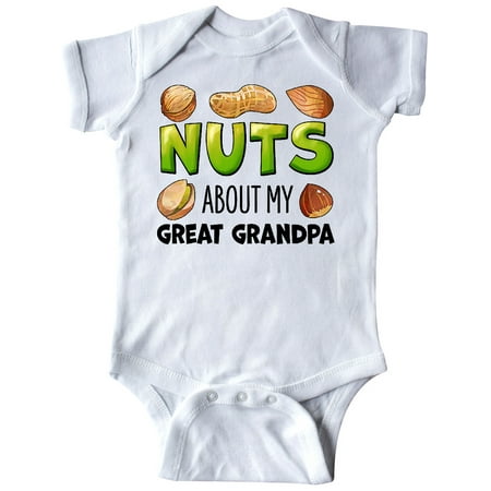 

Inktastic Nuts About My Great Grandpa Peanut Almond Pistachio Gift Baby Boy or Baby Girl Bodysuit