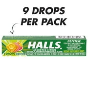 Halls Defense Assorted Citrus - 9 piece stick, 480 per case