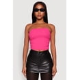 thumbnail image 2 of Women's Side Ruched Cropped Tube Top, 2 of 5