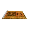 thumbnail image 2 of Ahgly Company Machine Washable Indoor Square Persian Yellow Traditional Area Rugs, 4' Square, 2 of 4
