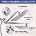 thumbnail image 3 of TVOFEK Rain Shower Head With Handheld Spray Combo, 10 Inch Stainless Steel High Pressure Shower head with Adjustable Extension Arm, with Anti-leak 60" Hose and Mounting Hardware for Bathroom, 3 of 13