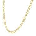 thumbnail image 3 of Solid 14K Yellow Gold Over Silver 4.5mm Figaro Link Chain Necklace 16" - 24", 3 of 8