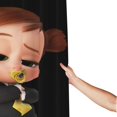 thumbnail image 3 of Cortina de ducha con diseño de dibujos animados de The Boss Baby, con 12 ganchos, impermeable, lavable, de poliéster, para decoración del baño, 60 x 72 pulgadas, de hierro, 3 of 8