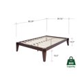 thumbnail image 5 of Caroline 14" Full Platform Bed Frame, No Headboard, Modern, Solid Wood Bed, Walnut, 5 of 17