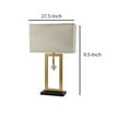 thumbnail image 4 of Contemporary Table Lamp with Rectangular Frame Base, Gold and Black - Saltoro Sherpi, 4 of 4