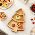 thumbnail image 5 of Christmas Wood Serving Tray,Christmas Tree Shaped Wooden Platter Rustic ,Farmhouse 6.29 X 9.44 Inches Food Dish Plate Table Serving Platter For Christmas Charcuterie Cheese Food Fruit,(A,One Size), 5 of 8
