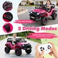 thumbnail image 2 of Gymax 24V Ride On Car for Kids Battery Powered Electric Vehicle w/ Parent Remote Control Pink, 2 of 8