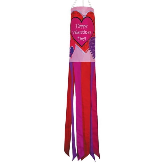 In the Breeze 5068 — Valentine's Day 40 Inch Windsock - Outdoor Colorful Holiday Windsock