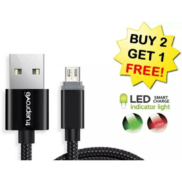 LED Lit Cable for Barnes & Noble NOOK COLOR Charger Cord USB Charging