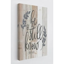 Be Still And Know PSALM 46:10 Wood Grain Wall Art Canvas Farmhouse Christian Theme 11x14 Inch Prints Decor For Home Bedroom Living Room Farmhouse Church, Gift For Christian