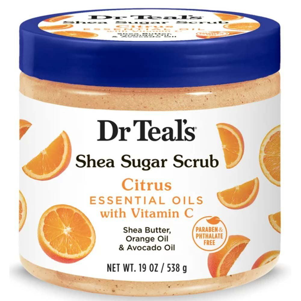Dr Teal's Shea Sugar Scrub - Citrus - 19 oz